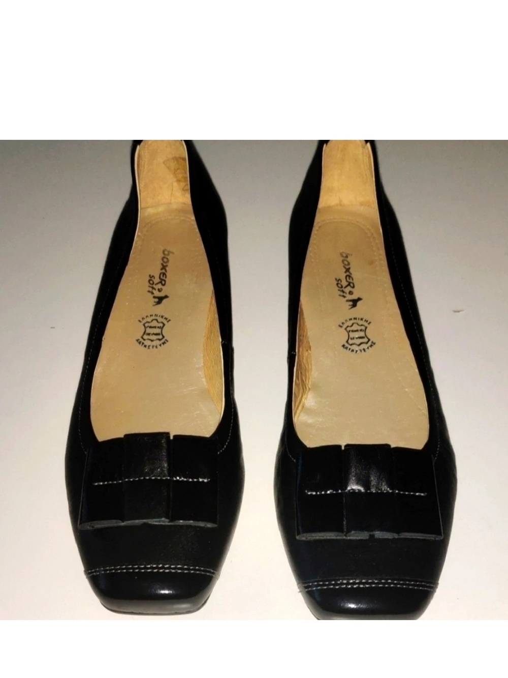Boxer Fidas Womens 39/9 Black Soft Leather Heels Pumps New...

Spanoudakis